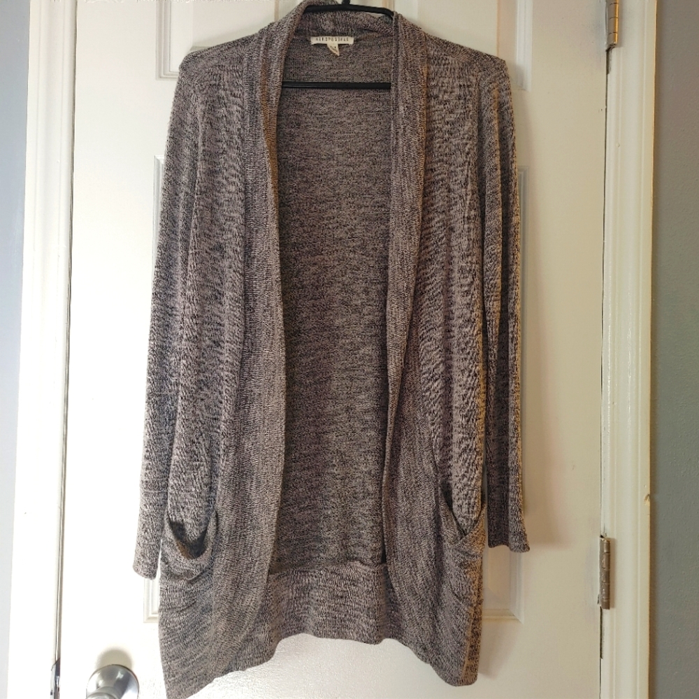 Aeropostale knit, gray cardigan